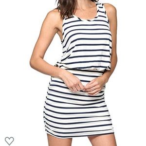 Striped racer back dress